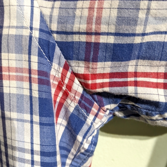 Duskgoo (KANGAROO) short sleeve plaid button u Men's medium. - Picture 8 of 8